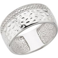 Zeeme Fingerring Silber 925 rhodiniert mit weißen Zirkonia-Steinen von Zeeme