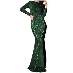 Zeiayuas Wickelkleider Damen Elegant Lang Abendkleider Elegant für Hochzeit Sexy Party Cocktailkleid Bodycon Maxikleid Kleider Damen Festlich Grünes Kleid Hochzeitsgast Schwarzes Kleid von Zeiayuas