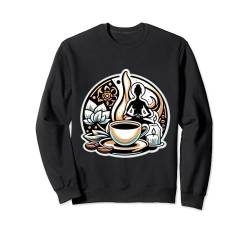 Yoga- und Kaffee-Enthusiasten Serene Morning Ritual Dressing Sweatshirt von Zen Brew Inspirations Apparels Co.