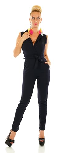 ITALY Damen Overall Jumpsuit Hosenanzug Einteiler Party Playsuit (Blau-6200) von Zeralda Fashion