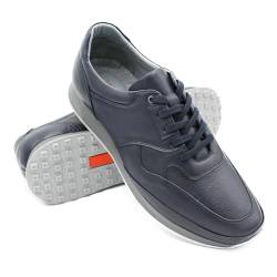 Zerimar Herren Leder Turnschuhe - Sportschuhe - Herrenschuhe - Casual Herren Turnschuhe - Herren Turnschuhe - Stilvolle und bequeme Art - Farbe Marineblau - Größe 43 von Zerimar