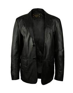 Zerimar Jacke Herren | Lederjacke Herren | Lederjacke für Männer | Lederjacke Lang Herren | Jacke Herren | Jacke Herren Leder | Farbe Schwarz | Größe M von Zerimar