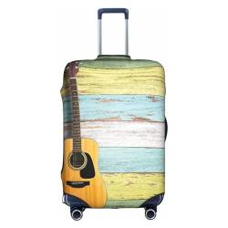 Zhengjia Reisegepäckhülle mit Knochen- und Pfotenabdruck, Koffer-Schutztasche, passend für 45,7 - 81,3 cm Gepäck, Schöne Gitarre, S von Zhengjia