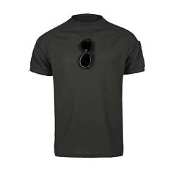 ZhuiKun Herren Kurzarm Combat Shirt Militär Tactical Hemd Funktionsshirt Quick Dry Outdoor Shirts mit Brillenhalter und Tasche - Schwarz,4XL von ZhuiKun