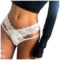 Zilosconcy Erotisch String Unterhose Fit Lingerie Sexy Slips Tanga Damen Spitze Dessous Tanga Höschen Pantys Schlüpfer Aushöhlen Panties Sexy Damenwäsche Everyday Essential Sexy Spitze Hipster Slip von Zilosconcy