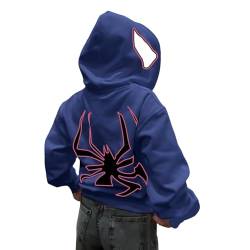 Zilosconcy Herren zipper hoodie mit Spider Print y2k clothes Für Langarm Pullover Casual Oversized Sweatjacke von Zilosconcy