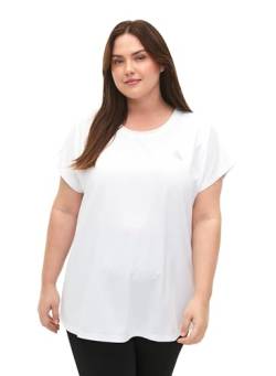 Zizzi Active by Damen Große Größen T-Shirt Kurzarm Gr 46-48 Bright White von Zizzi