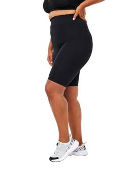 Zizzi Frauen Plus Größe Bike Shorts Nahtlose Größen Gr M Black - Plus Size Damenkleidung von Zizzi