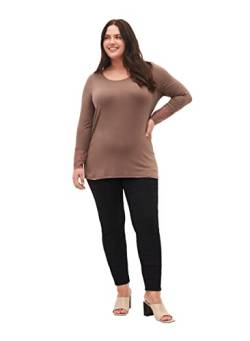 Zizzi Frauen Plus Größe Leggings Tight Fit Stretch Größe 58-60 Black von Zizzi