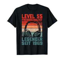 Level 55 Geburtstag Mann Deko Lustig 1969 55er Geburtstag T-Shirt von Zocker Stylez Gamer Geburtstag Geschenke 2024