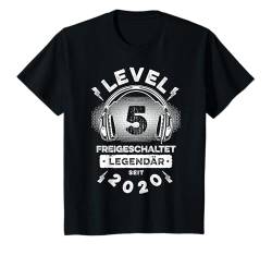 Kinder Level 5 Geburtstag Junge Gamer Kinder Deko Jahrgang 2020 T-Shirt von Zocker Stylez Gamer Geburtstag Geschenke 2025