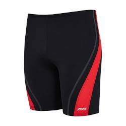 Zoggs Herren Eaton Mid Jammer Badehose, schwarz/rot, 52 von Zoggs