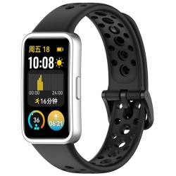 Zohmuly Armband Kompatibel Für Huawei band 9/8/9 NFC/8 NFC, Classic Silikon Ersatz Uhrenarmband Für Huawei band 9/8 Smartwatch von Zohmuly