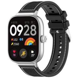 Zohmuly Armband Kompatibel Für Redmi Watch 4/Xiaomi Band 8 Pro, Classic Silikon Nylon Ersatz Uhrenarmband Für Redmi Watch 4 Smartwatch von Zohmuly