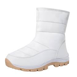 Damen Halbschaft Gefütterte Schneestiefel Fell Gefütterte Plüsch Kurzschaft Snow Boots Winterstiefel Damen Schnürstiefeletten Winterschuhe Damen Trekkingschuhe Stiefel Damen Halbstiefel Schneestiefel von Zshosam