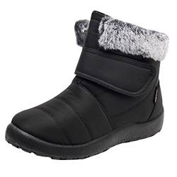 Damen Halbschaft Gefütterte Schneestiefel Leichte Warm Gefüttert Winterschuhe Damen Schneestiefel Wasserdichte Herren Damen Gefüttert Winterschuhe rutschfest Wasserdicht Stiefel Damen Westernstiefel von Zshosam