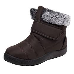 Damen Halbschaft Gefütterte Schneestiefel Leichte Warm Gefüttert Winterschuhe Damen Schneestiefel Wasserdichte Herren Damen Gefüttert Winterschuhe rutschfest Wasserdicht Stiefel Damen Westernstiefel von Zshosam