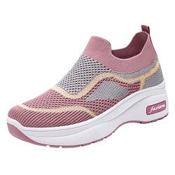 Orthopädische Schuhe Damen Air Cushion Diabetiker Schuhe Slip-On Mit Luftkissen Laufschuhe Plateau Walkingschuhe Frauen rutschfest Schwarze Gym Turnschuhe Hausschuhe Sneaker Sportschuhe a135 von Zshosam