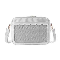 ZwaitL Schultertasche für Damen, transparent, Kuriertasche, Mädchen, süße Umhängetasche, japanische Geldbörsen und Handtaschen, weiß von ZwaitL