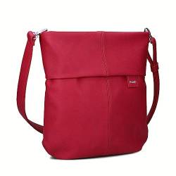 Zwei Damen Handtasche Mademoiselle.M M12 Umhängetasche 7 Liter Crossbody Bag, Schultertasche in DIN-A4-Größe, Schlüsselring, Geheimfach, inkl. extra kurzen abnehmbaren Schultergurt (lipstick) von Zwei