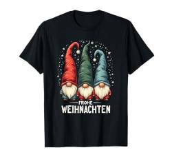 Drei Gnome Frohe Weihnachten Wichtel Zwerge Lustige Xmas T-Shirt von Zwerge Gnome & Wichtel Frohe Weihnachten Shop