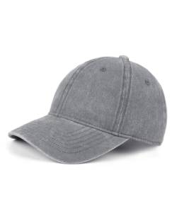 Zylioo XS-S Washed Basecap Kleiner Kopf,Vinatge Kappe Größe 53-55,Baseball Cap Kleine Größen,Kleine Baseballkappe Herren Damen von Zylioo