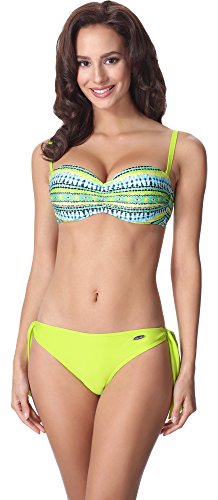 aQuarilla Damen Bikini Set AQ123(Mehrfarbig/Zitrone, 38) von aQuarilla