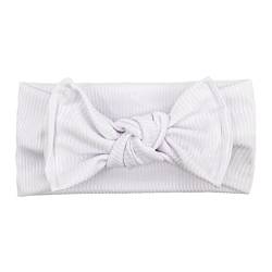 Neugeborenes Kleinkind Kinder Baby Mädchen Baby Stirnbänder Bögen geknotete weiche Headwraps Fotografie Requisiten Stirnband Damen (White, One Size) von aaSccex