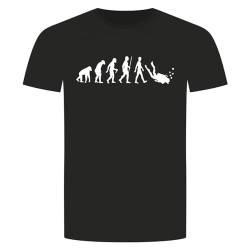 Evolution Tauchen T-Shirt - Taucher Schnorcheln Dive Diving Wassersport Schwarz 2XL von absenda