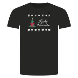 Frohe Weihnachten Baum T-Shirt - Geschenk Tannenbaum Weihnachtsbaum Schwarz 2XL von absenda