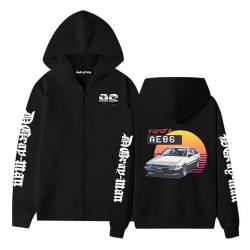 acsewater Manga Initial D Hoodie Unisex Anime Print Casual Zip Sweatshirt Cosplay Kleidung Trendy Harajuku Style Zip Hoodie... von acsewater