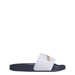 adidas Adilette Shower Damen Schlappen, Cloud White Gold Metallic Navy, 38 EU von adidas