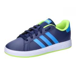 adidas Grand Court Lifestyle Tennis Lace-Up Shoes Nicht-Fußball-Halbschuhe, DARK BLUE/blue burst/lucid lemon, 28.5 EU von adidas
