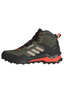 adidas Herren Terrex AX4 Mid Gore-TEX Hiking Shoes Nicht-Fußball-Mittelschuhe, Olive Strata/Wonder Beige/Core Black, 42 EU von adidas