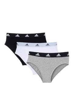 adidas Sportswear Bikini Damen Slip String Unterwäsche 3er Pack, Farbe:Black/Grey/White, Bekleidungsgröße:M von adidas