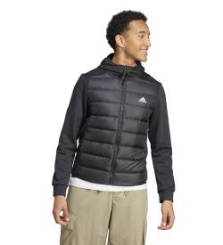 adidas für Herren. HZ4430 Essential Hybrid Jacket schwarz (L), Lässig, Langarm, Recyceltes Polyester, Nachhaltig von adidas