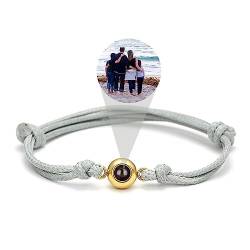 agsu Individuelle Armbänder mit Bild im Inneren, personalisierte Foto-Armbänder, individuelle Projektionsarmbänder mit Fotos, Bildarmband für Damen und Herren, 1pcs, Stein von agsu