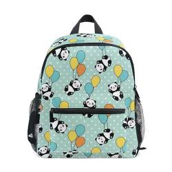 Jungen Mädchen Kleinkind Rucksack Kind Schultaschen, Schlafmaske Panda mit Krone Kinder Mini Kawaii Rucksäcke Rucksack Kleine Büchertasche Kinderrucksack mit Brustgurt Namensschild, Panda 167, Einheitsgröße, Kinderrucksack von alaza