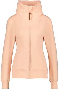 ALIFE and Kickin VivianaAK A Sweatjacket – Damen Sweatjacke – Kapuzenjacke mit Reißverschluss – Kurze Zipper Jacke für Herbst & Winter apricot Melange S von alife & kickin