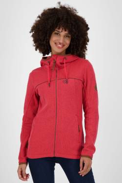 Hochwertige Strickfleece-Jacke für Damen: ClaudineAK A von Alife and Kickin Rot von alifeandkickin