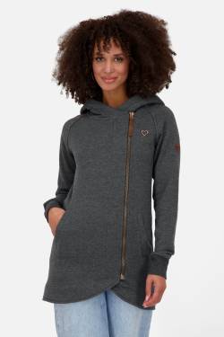 Komfortable Damen-Sweatjacke mit Kapuze MaryAK A Schwarz von alifeandkickin