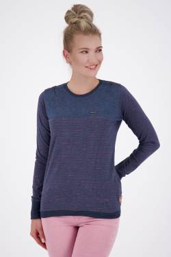 LeonieAK Z Langarmshirt Damen mit Streifen Dunkelblau von alifeandkickin