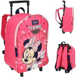 alles-meine.de GmbH 2 in 1 - Kinder Trolley & Rucksack - - Minnie Mouse - inkl. Name - wasserabweisend & beschichtet - für Mädchen & Jungen - Trolly mit Rollen - Kindertrolley - .. von alles-meine.de GmbH