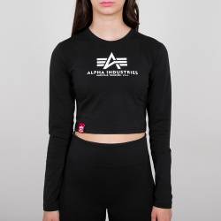 Damen Langarm Crop Top Alpha Industries Basic von alpha industries