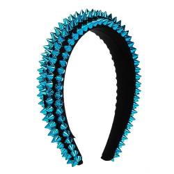 amangul Rutschfester Haarreif für Damen, Schaumstoff-Nieten, Haarband, Kopfschmuck, Haarschmuck (blau) von amangul