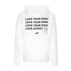 Follow Your Art Love Your Body Hoodie WeiBer Herren-Hoodie von atipici