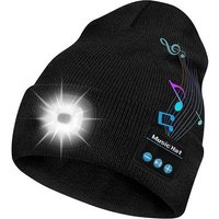 autolock Strickmütze Bluetooth Beanie Mütze mit Licht,Stirnlampe Mütze mit Kopfhörer von autolock