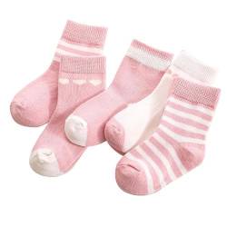 axy Kinder Socken 5 Paar Multipack Jungen Mädchen Kindersocken Kleinkinder Kids Strümpfe (23-26, 5er - Pink) von axy