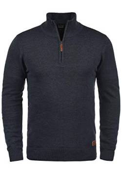 Blend BHRobin Herren Strickpullover Troyer Feinstrick Pullover mit Troyerkragen Rippbündchen Baumwollmischung Regular fit, Größe:3XL, Farbe:Navy (70230) von b BLEND