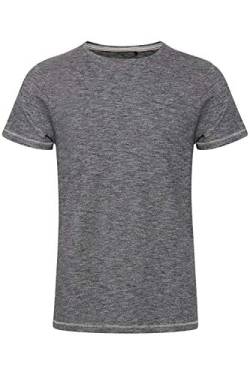 b BLEND Muddy Herren T-Shirt aus Baumwolle Kurzarm Shirt meliert mit Rundhalsausschnitt, Größe:L, Farbe:Black (194007) von b BLEND